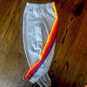 Aviator Nation Striped Sweatpants - Kids Size 10 (NEW)